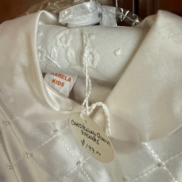 KARELA KIDS NEW SILK 9 MO BAPTISM DRESS - Picture 2 of 2